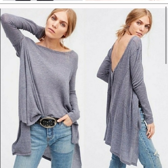 Free People Tops - Free People Thin Slouchy Thermal Tunic Low Back